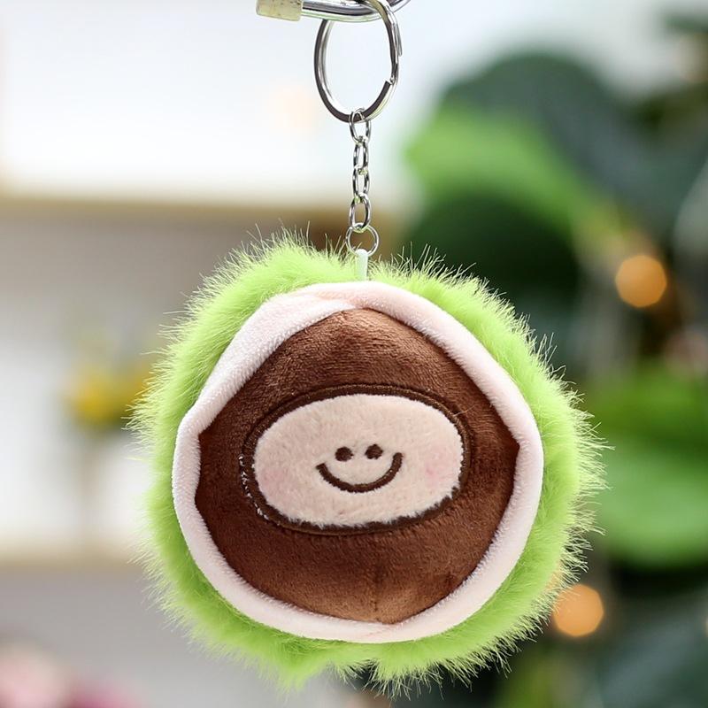 Novo Brinquedo de Pelúcia Pingente Castanha Boneca Boneca Semente de Melão Chaveiro Ornamento para Pendurar em Bolsa Boneca de Pano