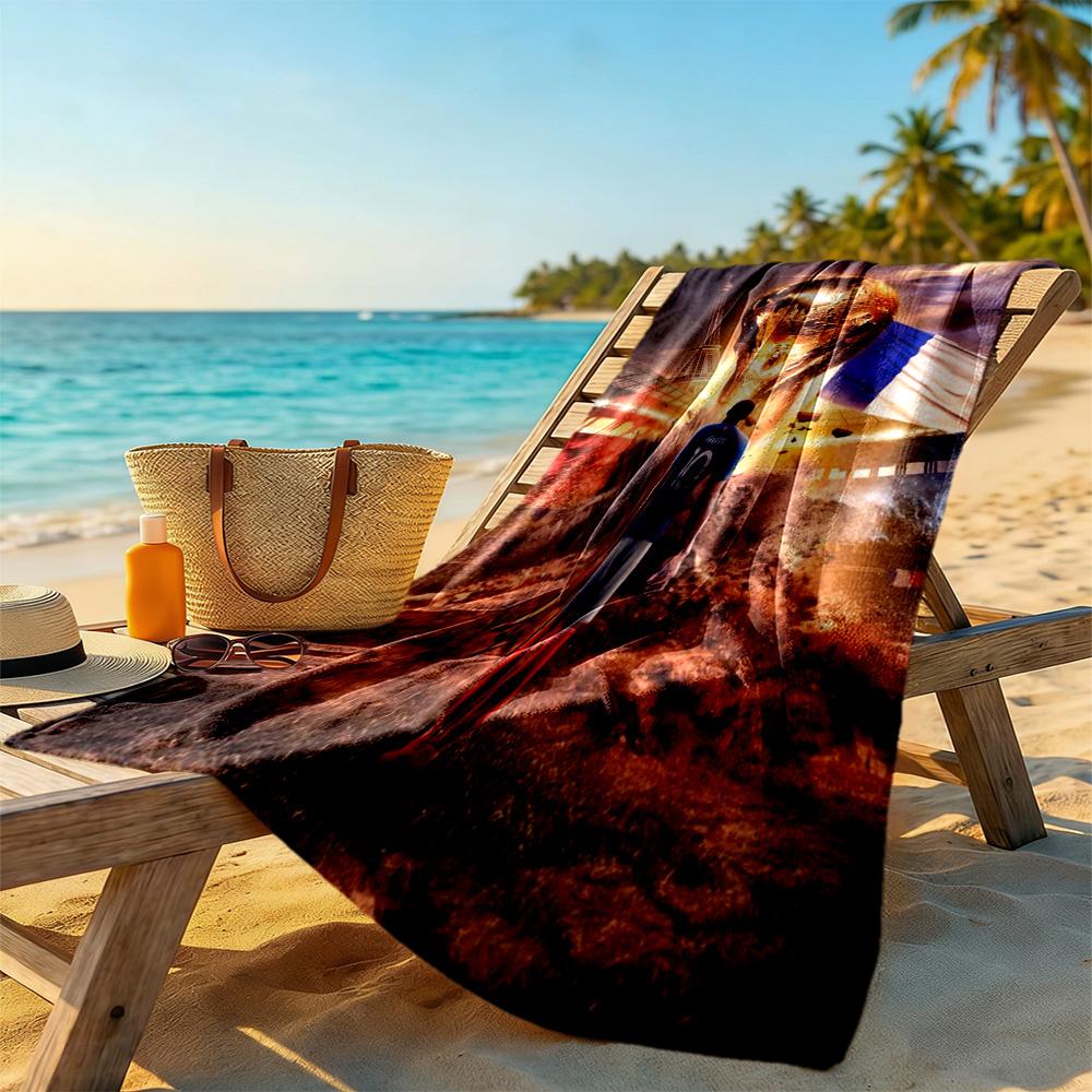 Star Player Kylian Mbappé Beach Towel Super Soft Absorbent Comfortable Lightweight Suitable for Swimming Gym Camping Yoga Vacation
