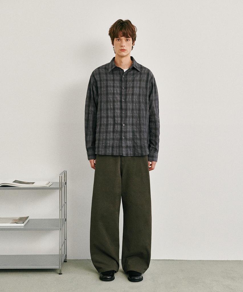 GLW Cotton Curved Pants Charcoal