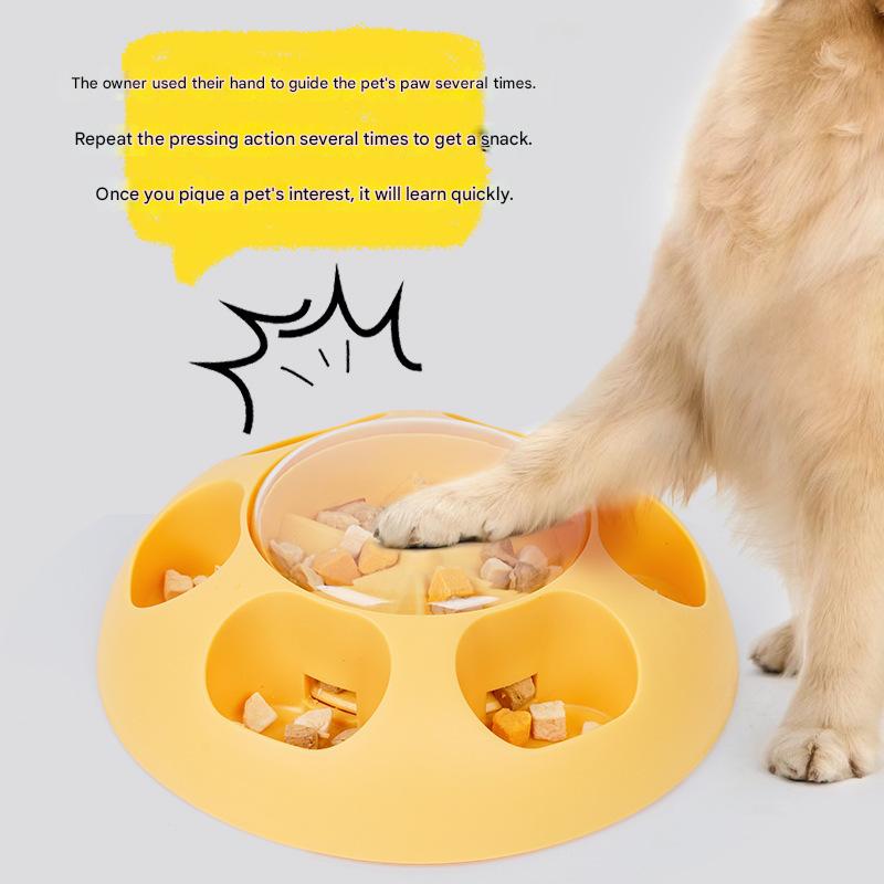 1 Stück Hundespielzeug Push-Typ Futterspender Leckend Interaktives Futterspielzeug für kleine mittelgroße Katze Langsamer Futterspender Aufbewahrungsschüssel