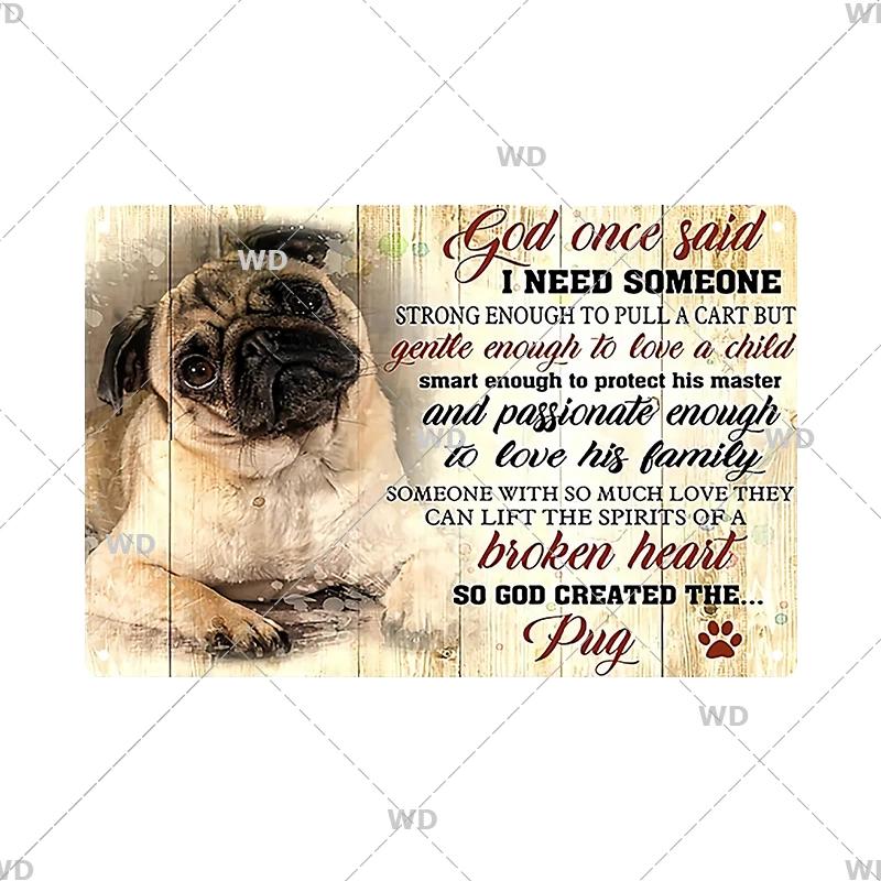 Blechschilder im Vintage-Stil mit Hunden, dekoratives Schild, Retro-Metallplatte für Zuhause, Wohnzimmer, Männerhöhle, Café, Bauernhof, Retro-Poster, Wandkunst-Dekor