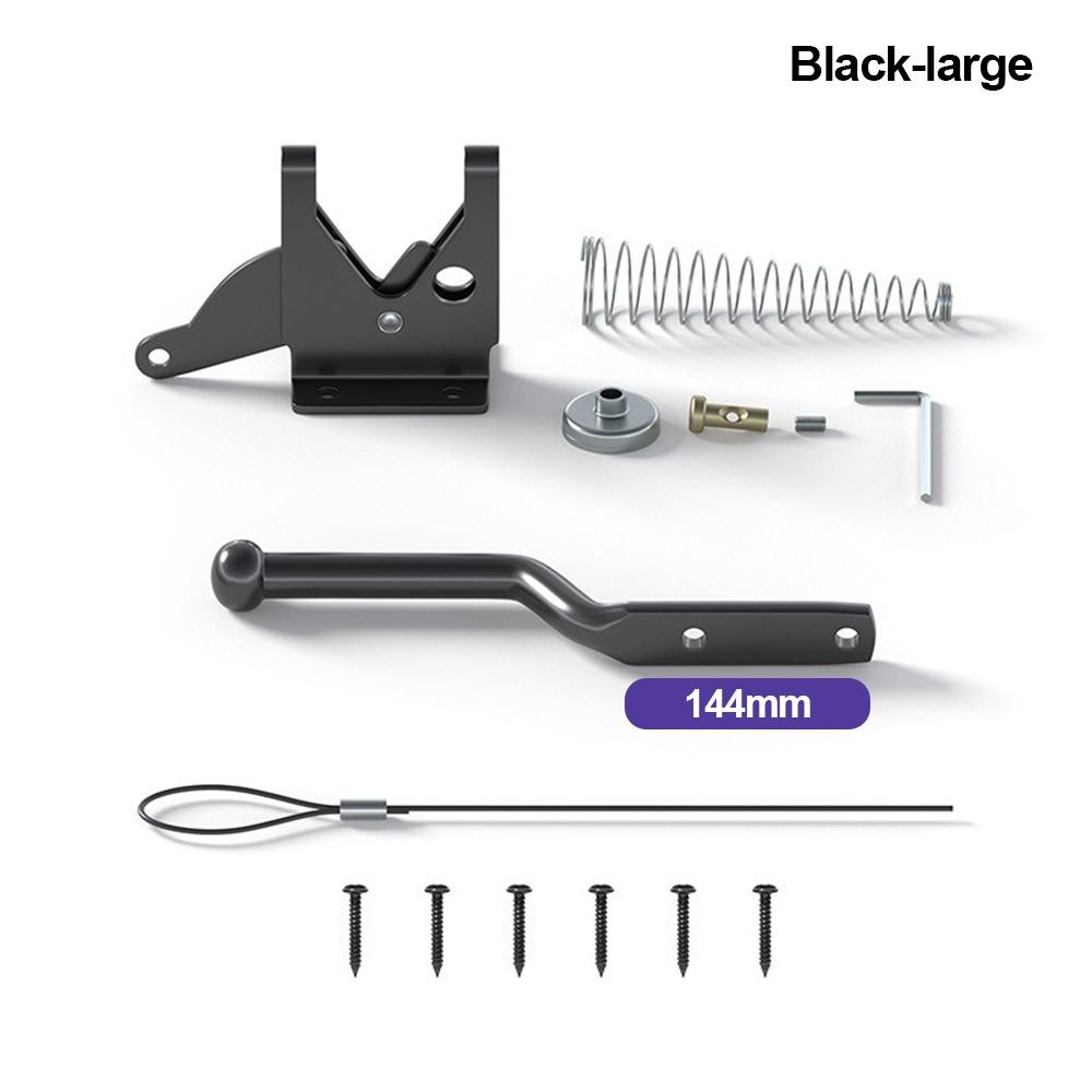 

Металевий самозасувний замок для воріт Надміцний замок для хвіртки огорожі Міцний замок для садових воріт Фермерські ворота Black-large