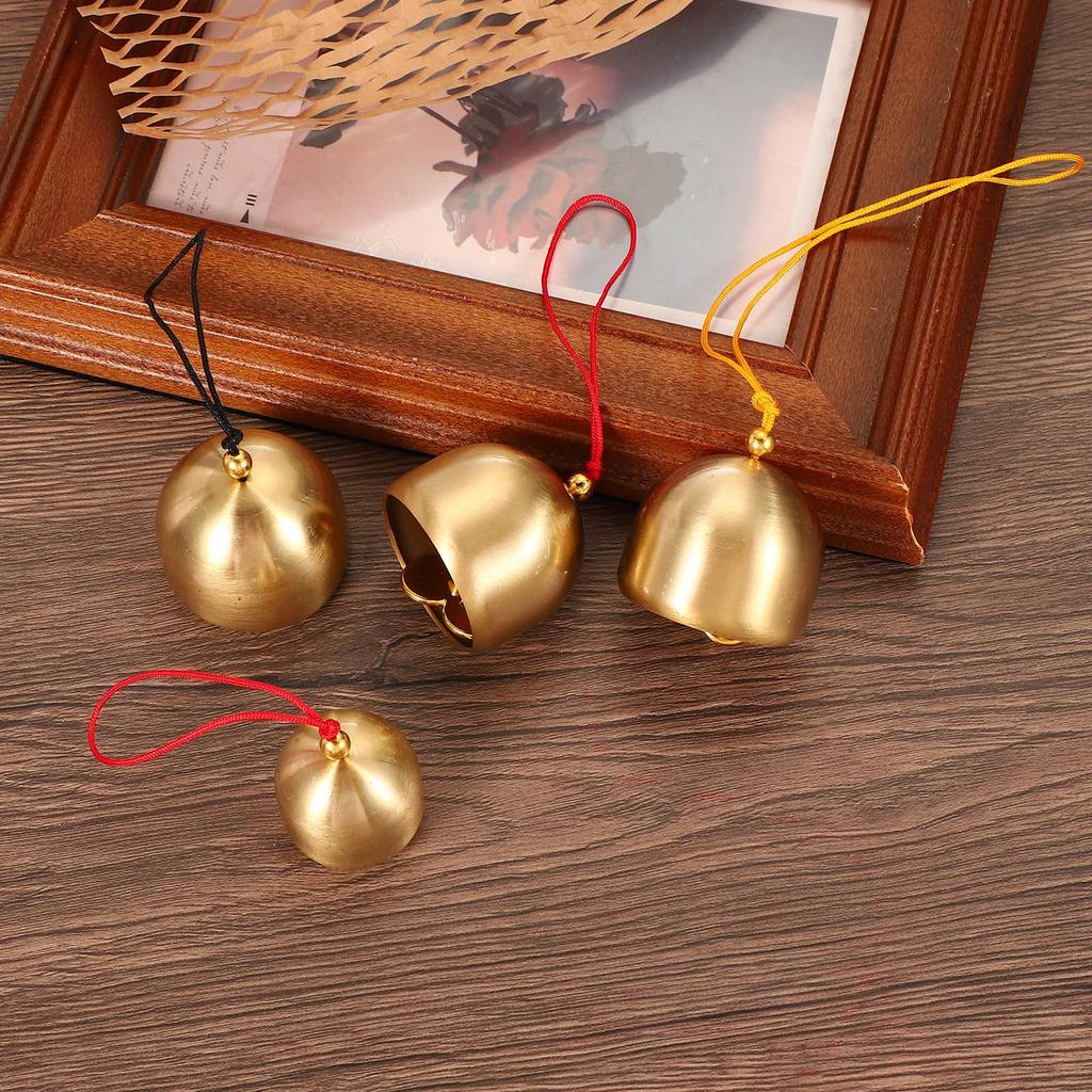 PATIKIL 2-Piece Small Hanging Bell, Chinese Feng Shui Lucky Wind Chimes for Doors and Windows, Home Garden Decor, Wealth and Security Pendant,