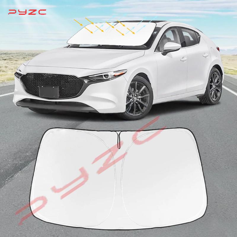 Car Windshield Sun Shade Covers Visors Auto Front Window Sunscreen For Mazda 3 - 2024 Sunshade Accessories