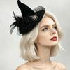Skull Spider Witch Hat Hair Clip Gothic Style Witch Hairpins Halloween Hair Clip  Halloween Party