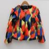 Women's Slim Faux Fox Fur Coat - Autumn/Winter Style with Raccoon Fur Trim