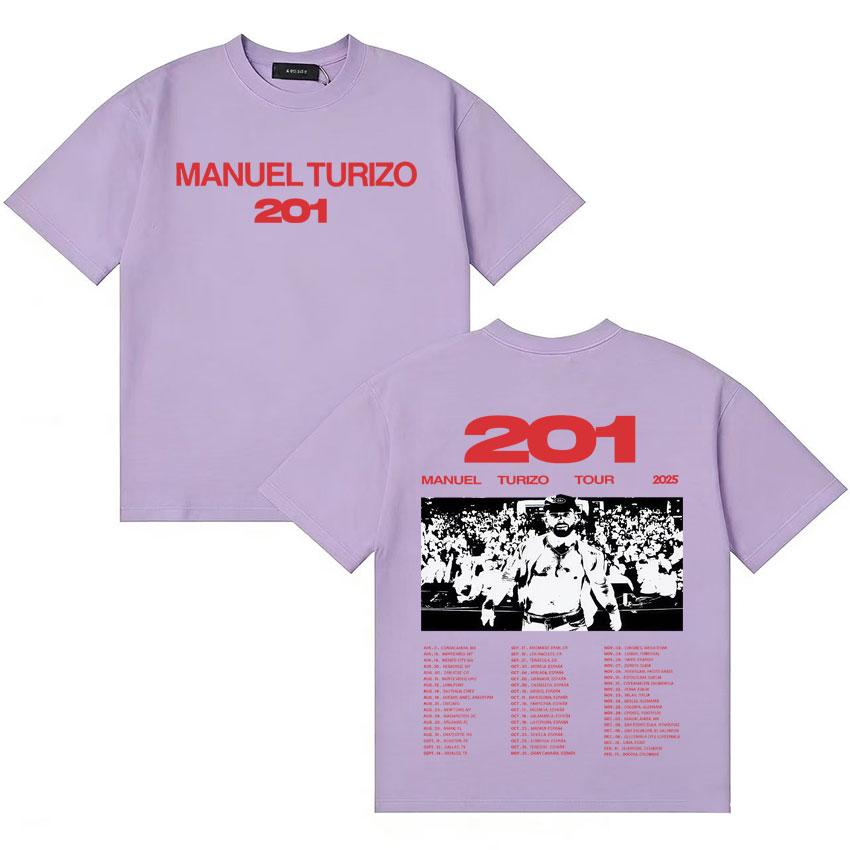Unisexuel Turizo Trendy Music 201 Print T Shirt Unisex Women Oversized Short Sleeve Tee Shirts Casual Cotton Vintage Tshirt Streetwear
