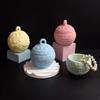 Christmas Round Ball Jar Silicone Mold With Lids Diy Handmade Concrete Relief Snows Berry Scented Candle Vessel Molds Xmas Decor