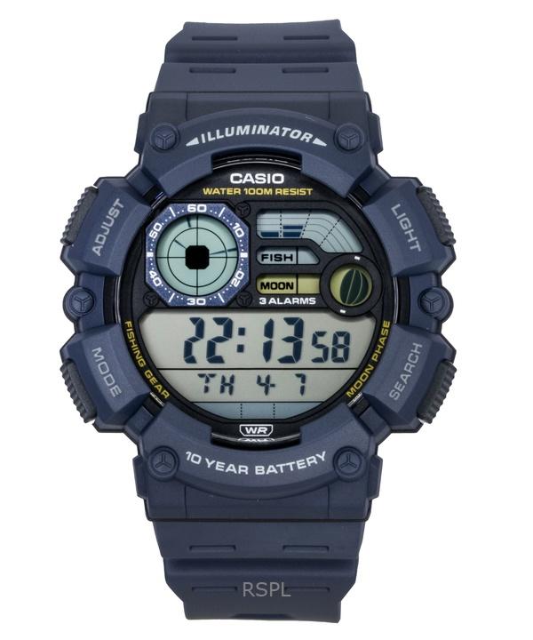 

Casio Youth Цифровые Часы с Резиновым Ремешком Кварцевые WS-1500H-2AV 100М Мужские чёрный