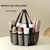 Beach Bags Mesh Quick Dry Shower Tote Shower Stand Cosmetic Bag Transparent Bag Portable Swimming Gym Tote Bag Mesh Beach Bags