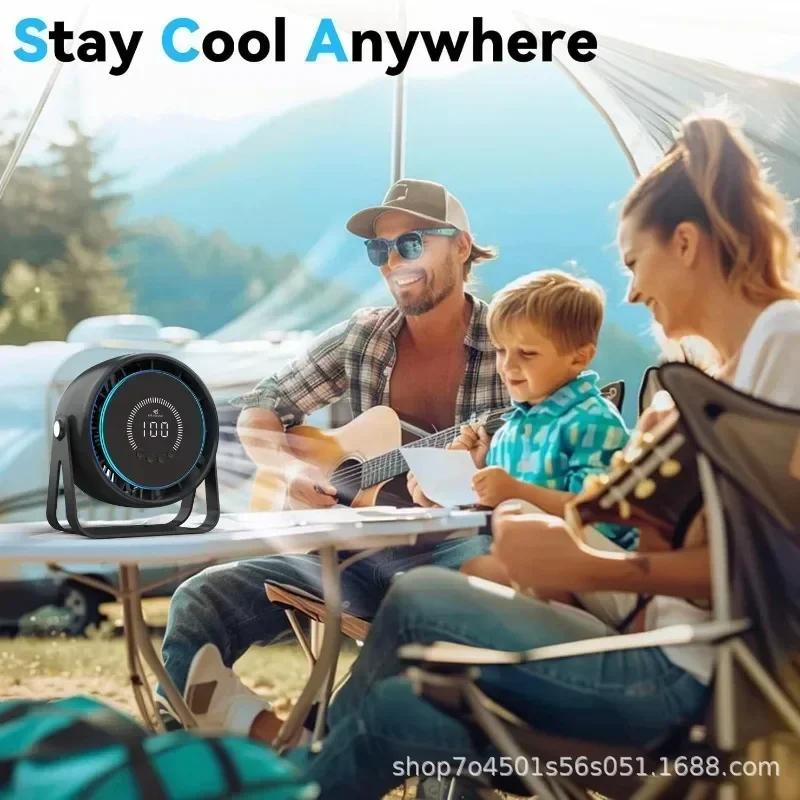 100 Speed Smart Electric Fan Bladeless Fan USB Charging Desktop Silent Wall Mounted Air Conditioner Table Fan For Office Camping