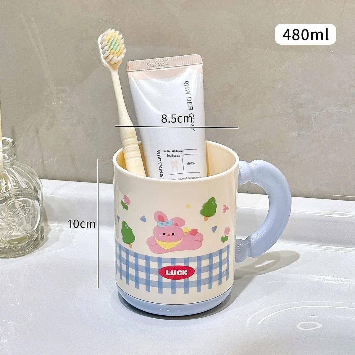 Couple s Student Dormitory Cartoon Toothbrushing and Mouthwash Cup 201-300ml