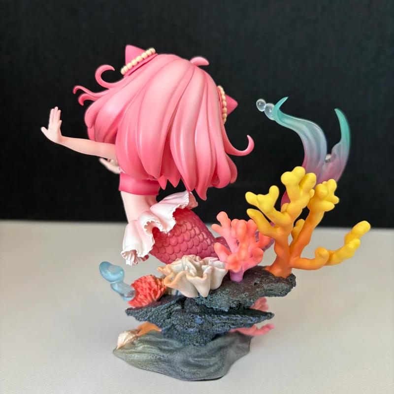 Mermaid Anya Forger Gk Anime Figure Cute Prize Model Desktop Ornament Doll Computer Case Decoration Collectible Trendy Toy Gifts