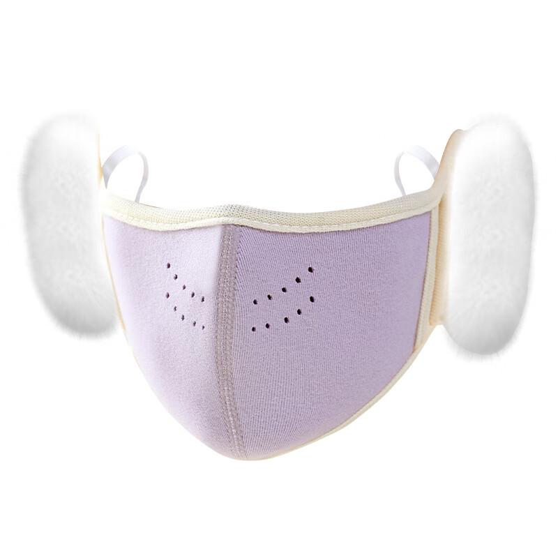 Ruiya Kids Plush Earmuff Face Mask 2-Pack
