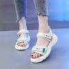Campus-Stil Sportsandalen Sommer Neu Bequem Flacher Boden Student Freizeit Weiche Sohle Klettverschluss Strandschuhe