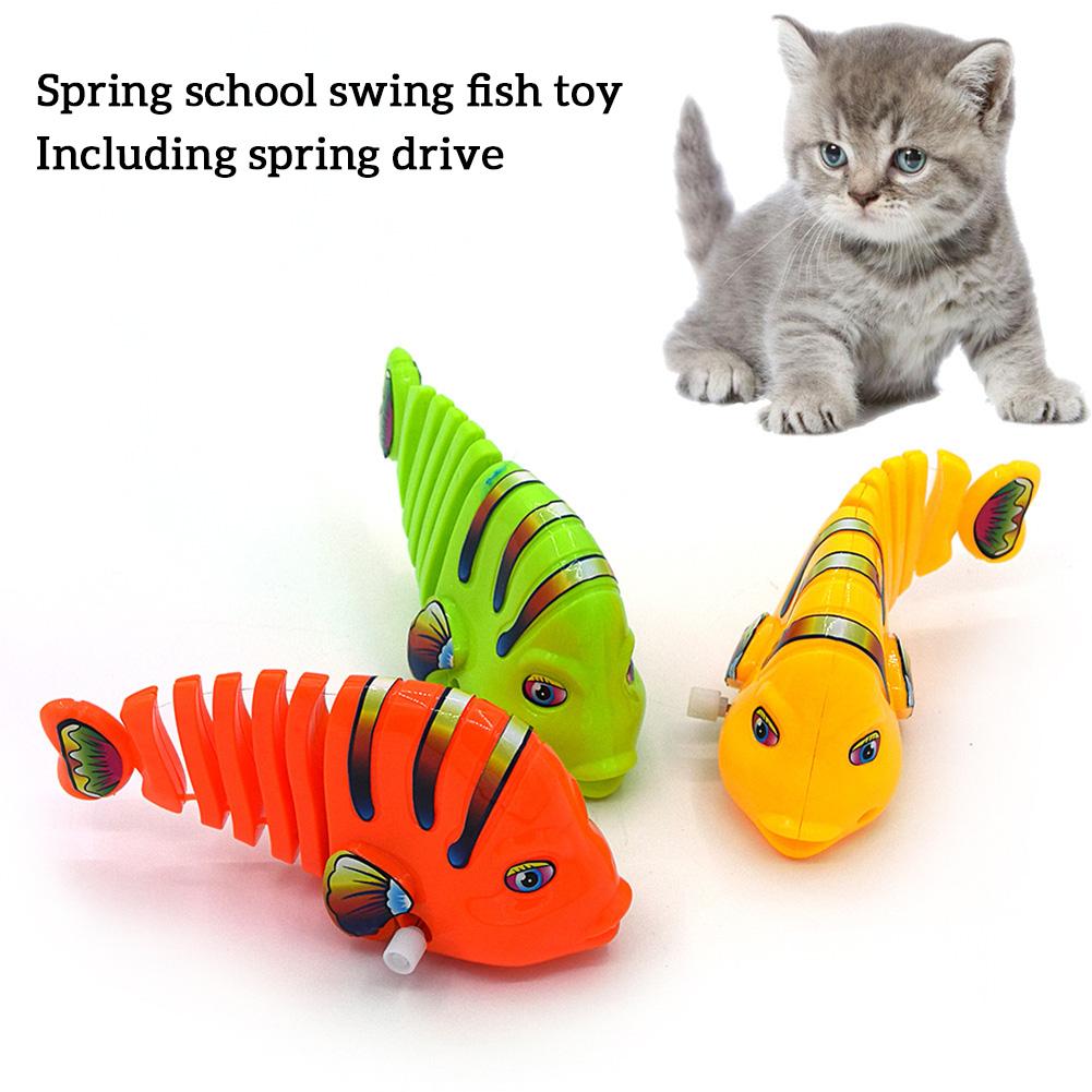 Swinging Fish-shaped Clockwork Cat Toys Portable Interactive Teasing Cat Toy Pet Cat Supplies Cat Accessories Toys For Cats