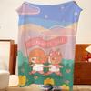 Artist L-Lovesoup Throw Flannel Throw Blanket, Lightweight Cozy, Durable Washable Cute Cool