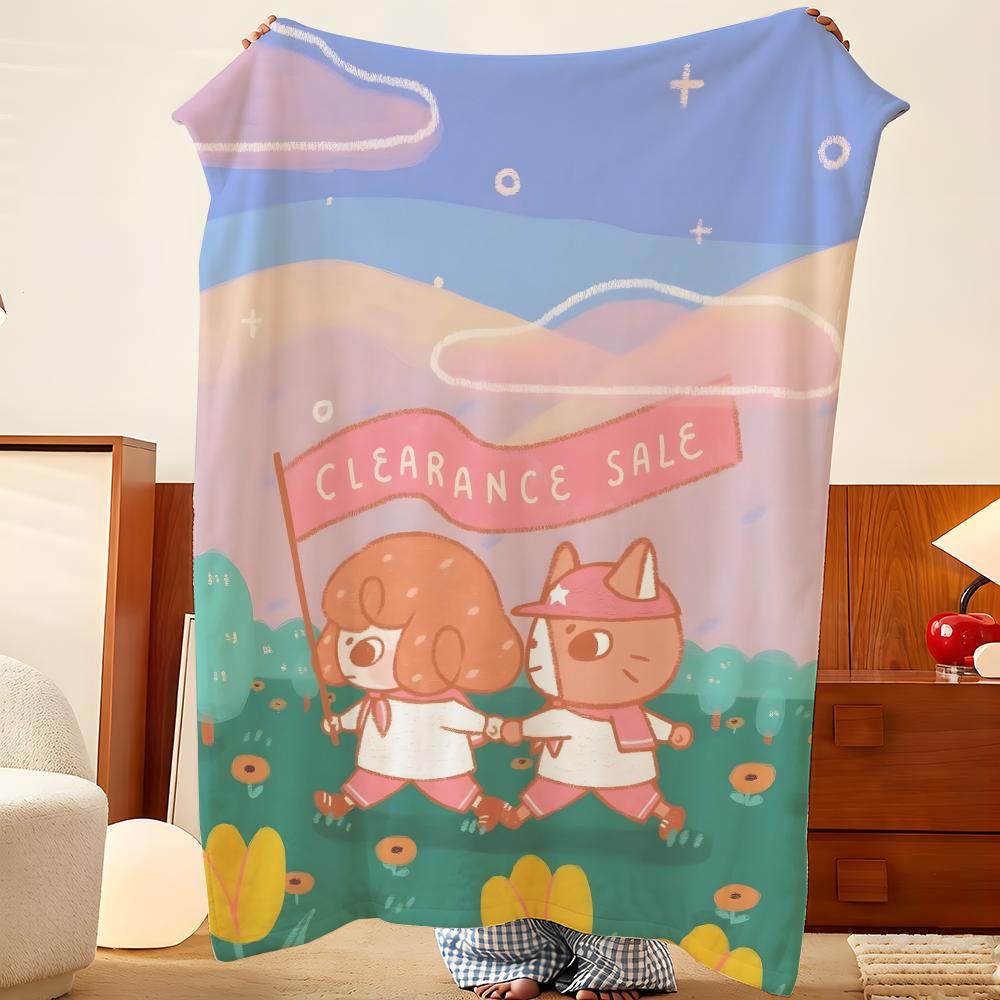 Artist L-Lovesoup Throw Flannel Throw Blanket, Lightweight Cozy, Durable Washable Cute Cool