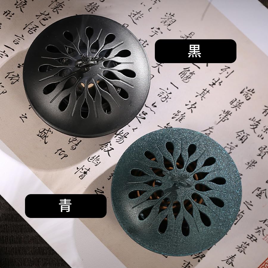 Stylish incense burner, Buddhist altar accessory, interior decoration, spiral incense holder with lid, alloy deer motif ornament, aromatherapy