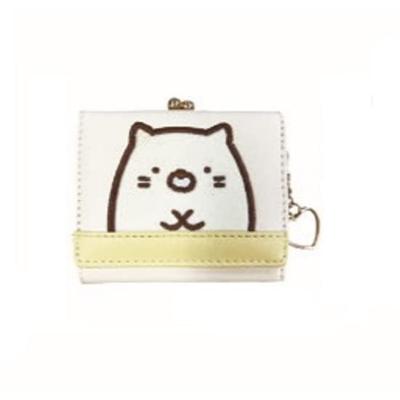 Sun Art Sumikko Gurashi Spänne Miniplånbok Katt 132283 Ansiktsmönster Lapptäcksserie Spänne Myntplånbok Gul