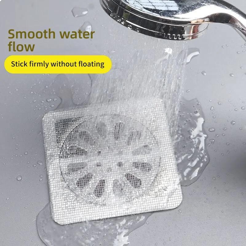 Disposable Shower Drain Hair Catcher Mesh Shower Drain Covers Floor Sink Strainer Filter Hair Stopper For Bathroom Kitchen