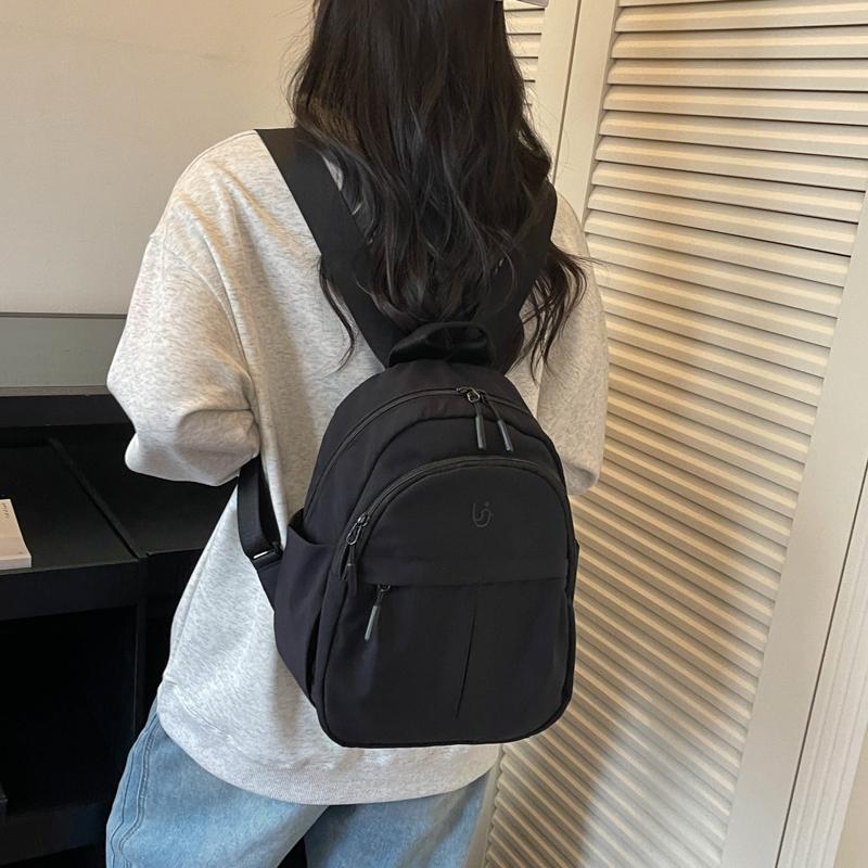 Lightweight Nylon Backpack Women Multi-Pocket Travel Daypack Casual School Bag for Girls