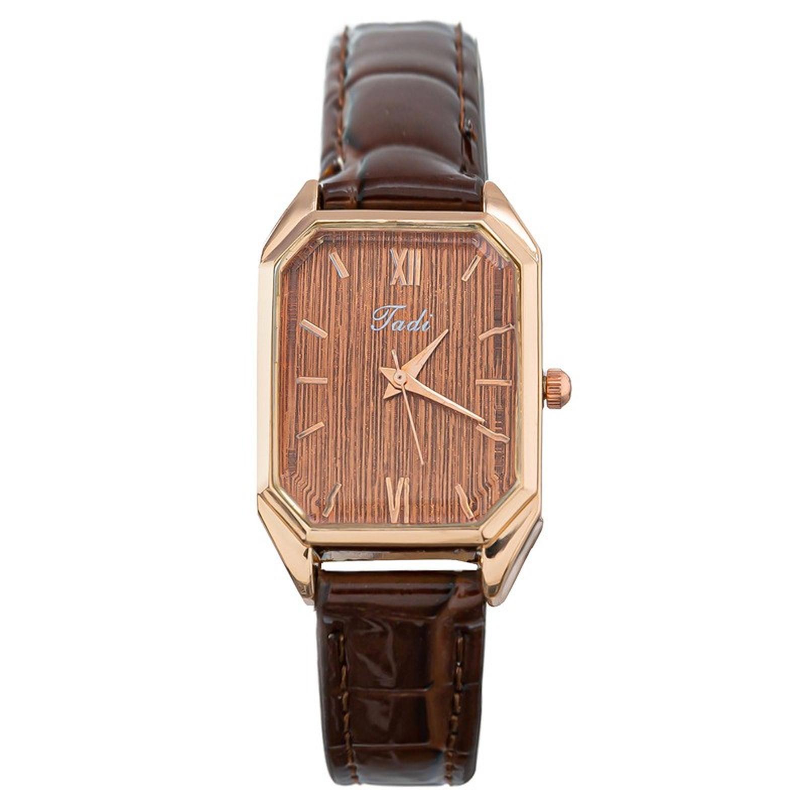 

Women Fashion Leather Watch One Size кавовий