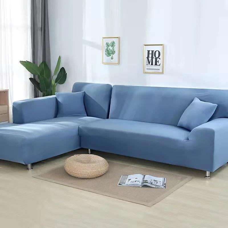 Stevige Elastische Bankhoezen voor Huis Woonkamer Modulaire L-vormige Hoekbank Beschermhoezen Stoelbeschermer 1/2/3/4 Zits 1-Seat 90-140cm
