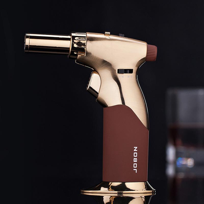 High Quality Metal Windproof Direct-draft Cigar Lighter with Adjustable Size for Men's Small Gifts Cigarette Accessories