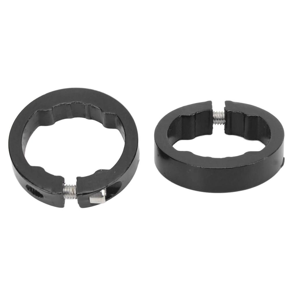 2pcs Motorcycle Grip Clamp Ring Aluminum Alloy Beautiful Practical Bike Grip Lock On Clamp for 22.2mm Bike Handlebar Black