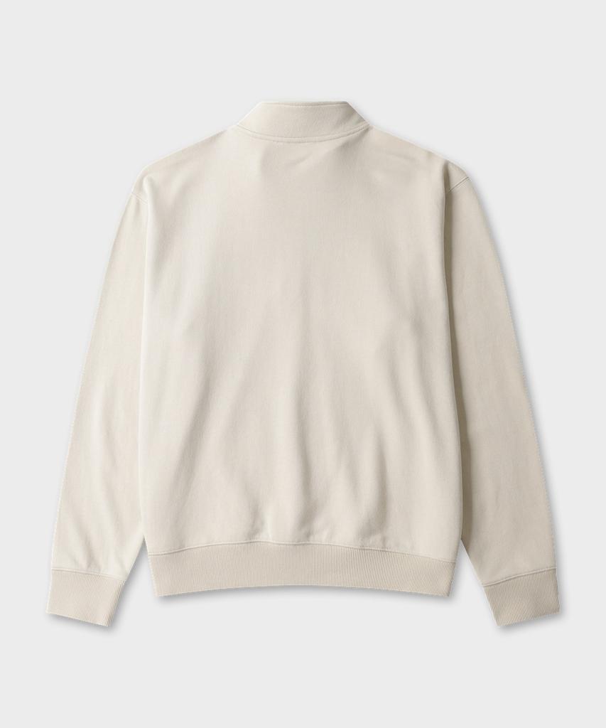 TAILDERN Paul Cotton Quarter Zip-Up Sweatshirts Beige