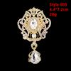 DIEZI Luxury Gold Silver Color Crystal Brooches for Women Girls Wedding Bridal Bouquet Water Drop Flower Brooch Pins Accessories