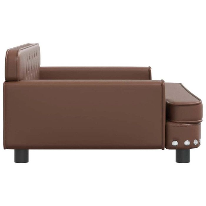 Canapé pour enfants marron 90x53x30 cm similicuir