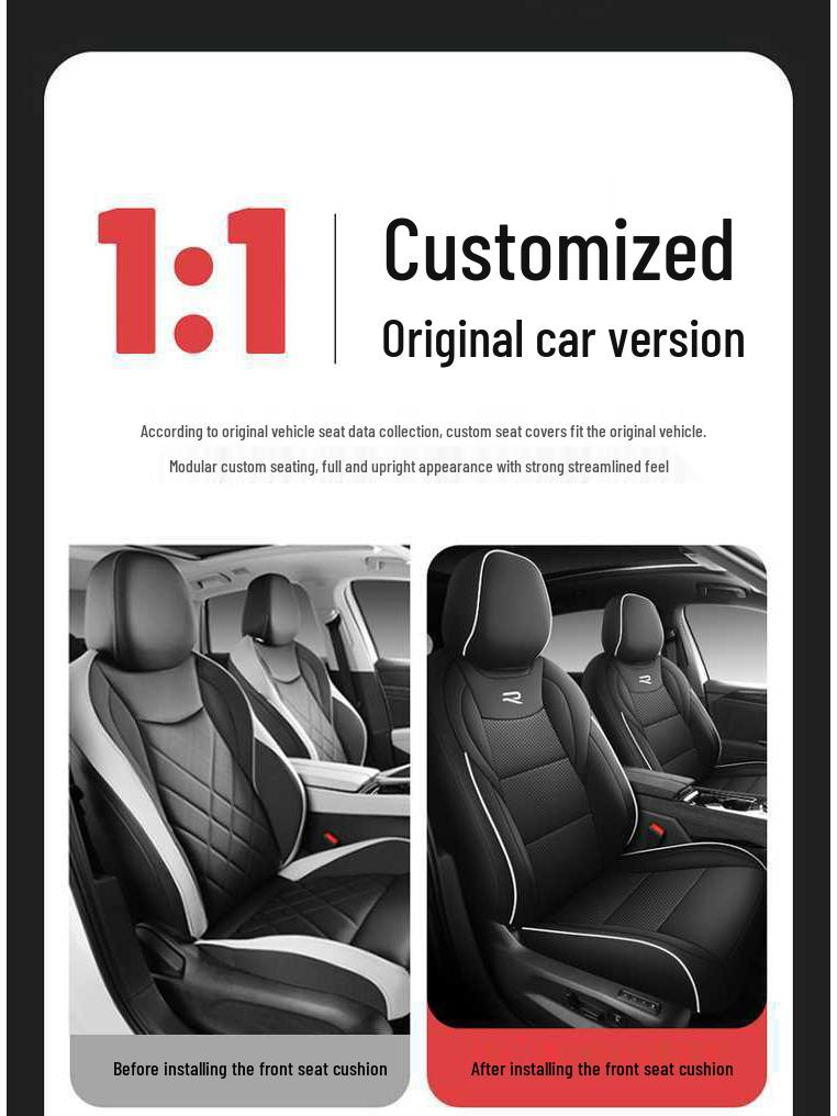 Universal Perforated Leather Car Seat Cushions for Haval H6L, All-Season, Full Surround, Fits 26 Models
