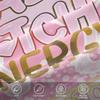 2/3Pcs Pink Aesthetic Bad Btch Energy Duvet Cover Set (1 Duvet Cover & 1/2 Pillowcase) Soft BAD Bedding Set for Bedroom Decor