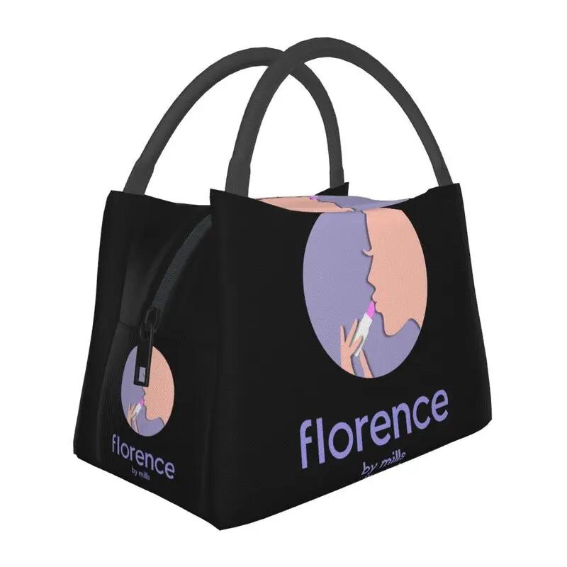Custom Lipstick Florence By Mills Lunch Bag Women Cooler Warm Insulated Lunch Box for Picnic Camping Work Travel