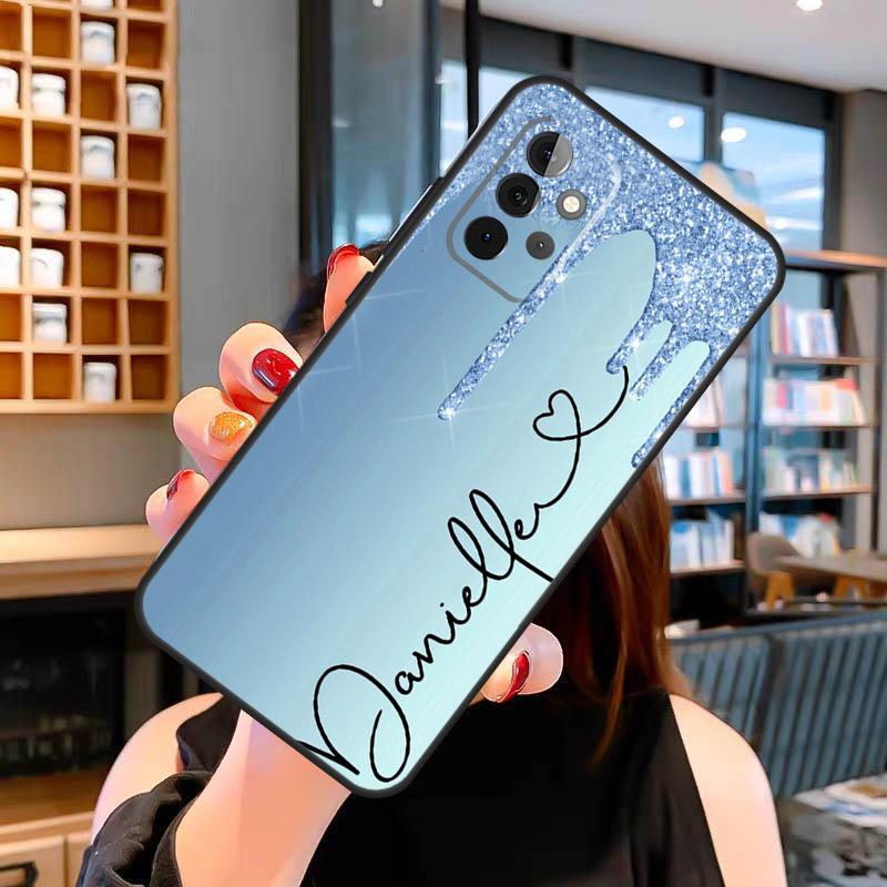 PERSONALISIERTE Initialen Name Marmoriertes Case Für Samsung Galaxy A14 A34 A54 A52S A12 A22 A32 A52 A72 A13 A33 A53 A73 A31 A51 A71