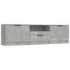 TV Stand Concrete Grey 140 x 35 x 40 cm Particleboard