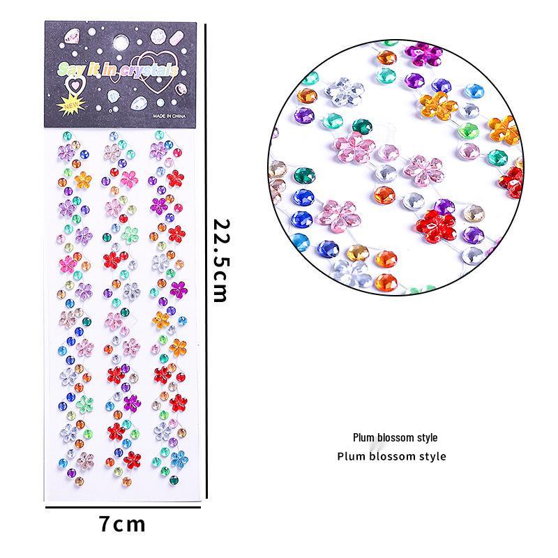 

3D Cartoon Crystal Gem Stickers: Princess Decorations for Kids