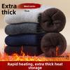 Thickened Cold-resistant Wool Socks for Men, Solid Color, Simple Autumn and Winter, Thick Loop Socks, Versatile Mid-calf Socks