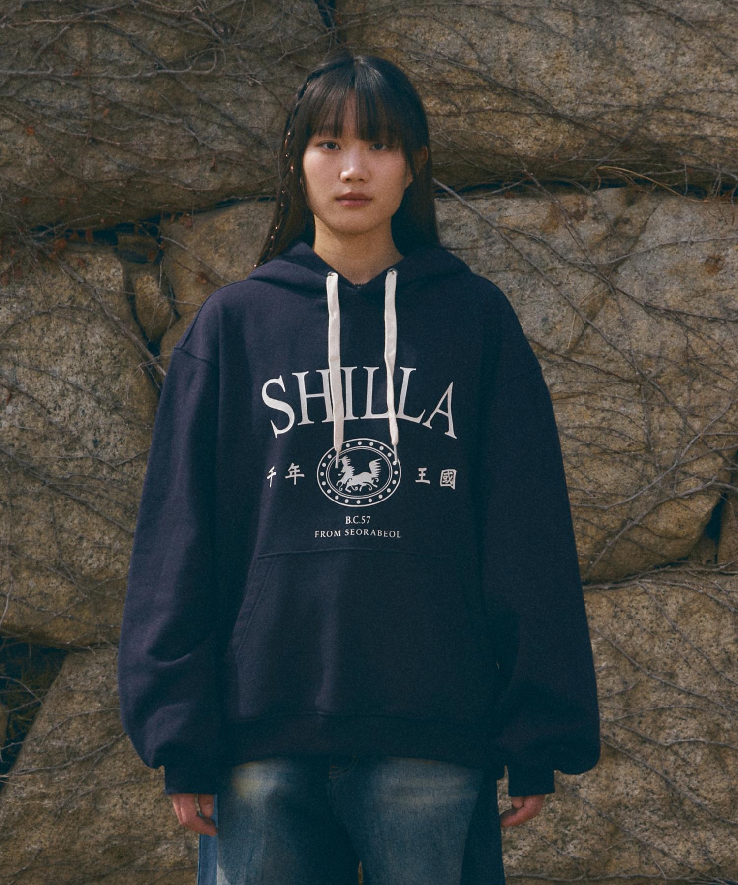 Royal Blood Silla Arch Logo Hoodie (Dark Navy) L
