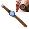 Men Analog Watch Fashion Casual PU Leather Strap Round Face Mineral Glass Easy Reading Quartz Wrist Watch for Indoor Outdoor Activities