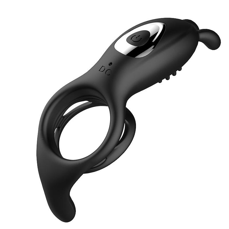 Vibrating Penis Sleeve and Cock Ring Set for Couples