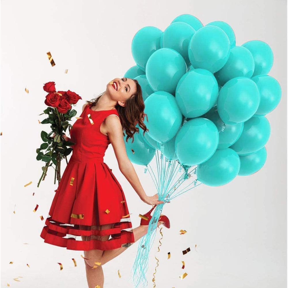 100ks balónků na párty, 10palcové prémiové rozmanité barevné balónky, velké balení silných latexových balónků na narozeniny, párty, Vánoce a svatbu