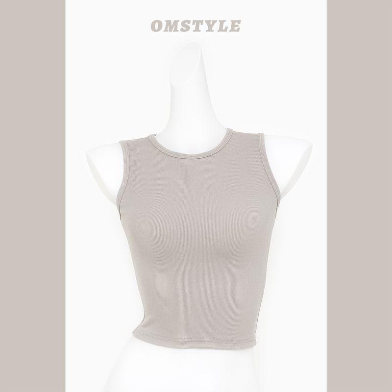 

Базовый Базовый Стиль Узкий Край Маленький Круглый Вырез Жилет Без Рукавов Супер Эластичный С Завышенной Талией Короткий Кроп-Топ Внутренняя Одежда Блузка Легче всего для Сочетания Женский Rice Gray M