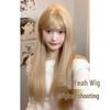 Lisa Style Long Straight White Gold Wig for Women