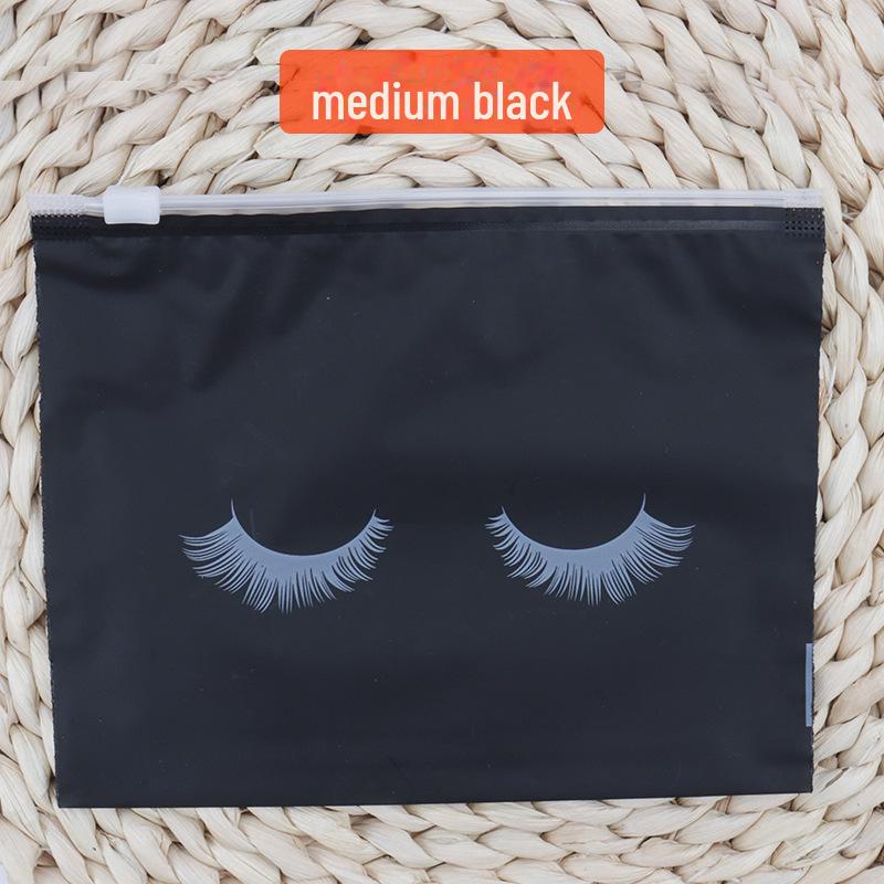 EVA Eyelash Frosted Ziplock Cosmetic Storage Bag