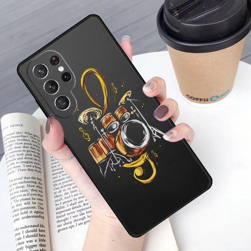Musical Music Note phone case Cover For Samsung Galaxy S24 S25 Ultra S21 S22 Ultra S10E Note 10 Plus Note 20 FE S23
