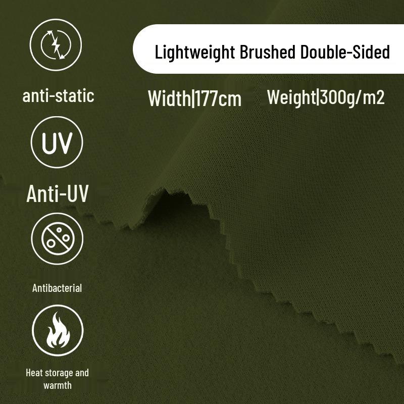 Double-Sided Brushed Fabric for Warm Winter Wear Rice Pattern