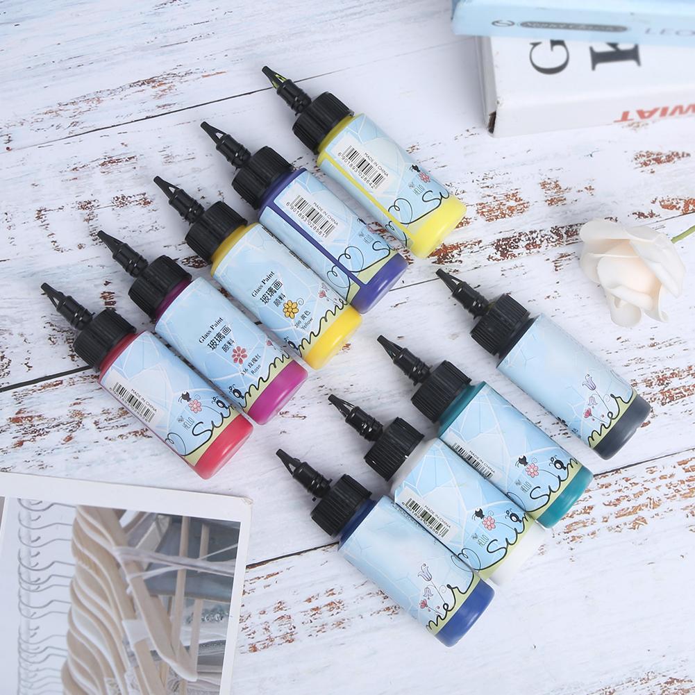 9 Colors Painting Paint Acrylic Paint Painting Pigment DIY Art Drawing SuppliesA7009 Glass Paint